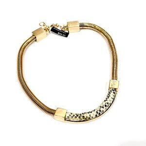 BANANA REPUBLIC | Rich Gold-Tone Snake-Texture Collar Necklace | NWT